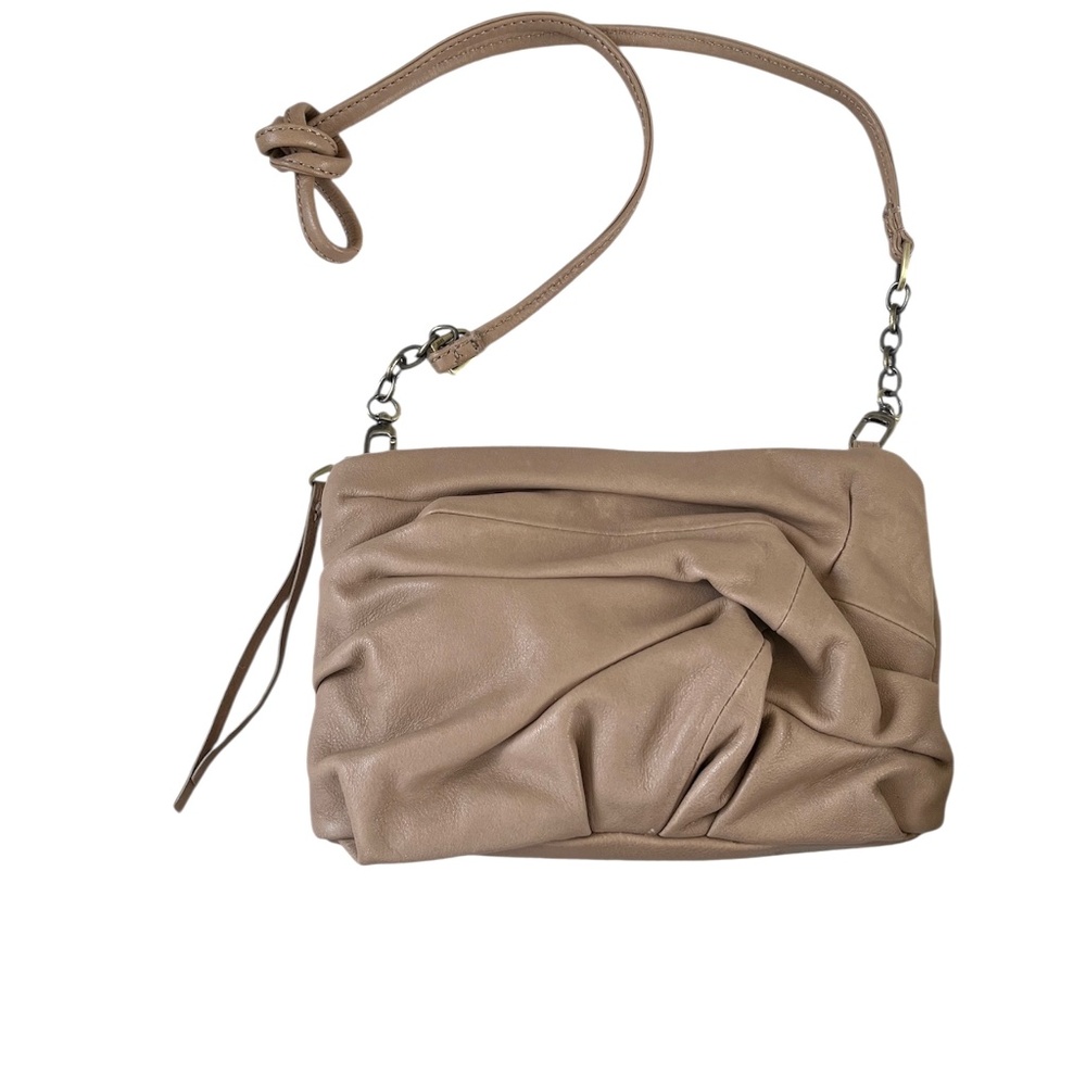 Hobo taupe leather crossbody bag, like new!